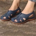 thumbnail image 1 of Sandalias planas huecas con punta redonda Retro Low-top Roman Zapatos de mujer Wmkox8yii shjk3910, 1 of 3