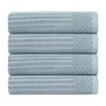 thumbnail image 2 of Superior Soho Ribbed Cotton Absorbent Bath Towel Set of 4, Slate Blue, 2 of 9