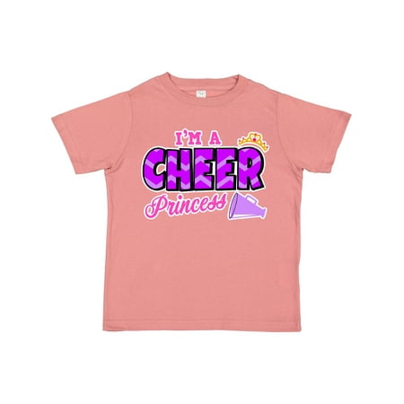 

Inktastic I m a Cheer Princess with Crown and Megaphone Gift Toddler Toddler Girl T-Shirt