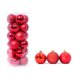 thumbnail image 4 of Juego de 24 bolas de Navidad decorativas e irrompibles para colgar en el árbol de Navidad, 40 mm, color rojo, 4 of 4