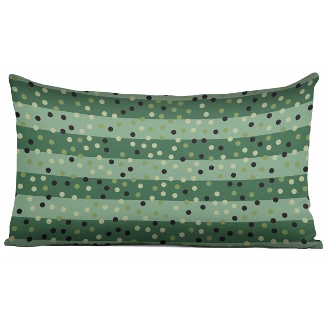 Vargottam Luxe, Imprimé Vert Menthe 3 Housses de Coussin Décoratives - 20x12 Pouces