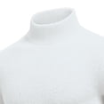 thumbnail image 6 of FRSASU Men's Turtleneck Sweaters Cozy Wool Blend Mid-Weight Slim Fit Highneck Pullover Sweaters White, 6 of 6