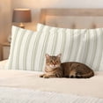 thumbnail image 3 of Sage Green Striped Outdoor Waterproof Pillow Covers, Modern Farmhouse Green Stripes Decorative Rectangle Throw Pillowcase Sofa Cushion Sham for Patio/Couch/Chair, 20"x12" 2 Pack, 3 of 8