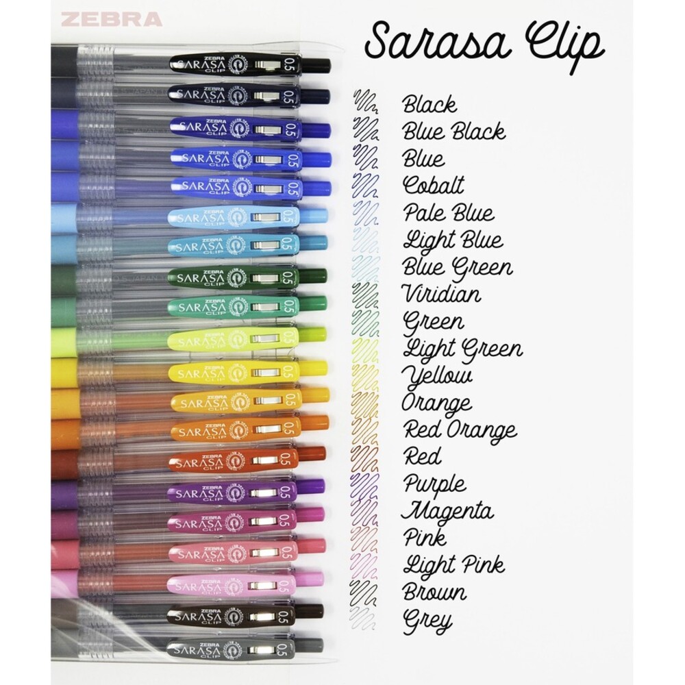 Zebra Sarasa Clip Gel Ink Pens, 0.5mm Fine Point, 20-Pack Assorted photo 3