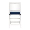 thumbnail image 2 of CorLiving Miramar Solid Hardwood Outdoor Portable Folding Dining Chairs with Seat Cushions - Set of 2, 2 of 8