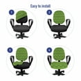 thumbnail image 4 of Abstract Office Chair Slipcover, Modern Monotone Illustration of Large and Small Circles Geometric, Protective Stretch Decorative Fabric Cover, Standard Size, Olive Green Pale Green, by Ambesonne, 4 of 5