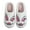 F, variant on Slippers for Women Funny Animal Embroidery Slip on Scuff Slippers Winter Holiday Dressy Flats