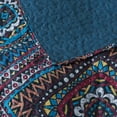 thumbnail image 5 of DaDa Bedding Farmhouse Bohemian Native Rustic Navy Blue Geometric Diamond Shapes Bedspread Set (KSX-001), 5 of 11