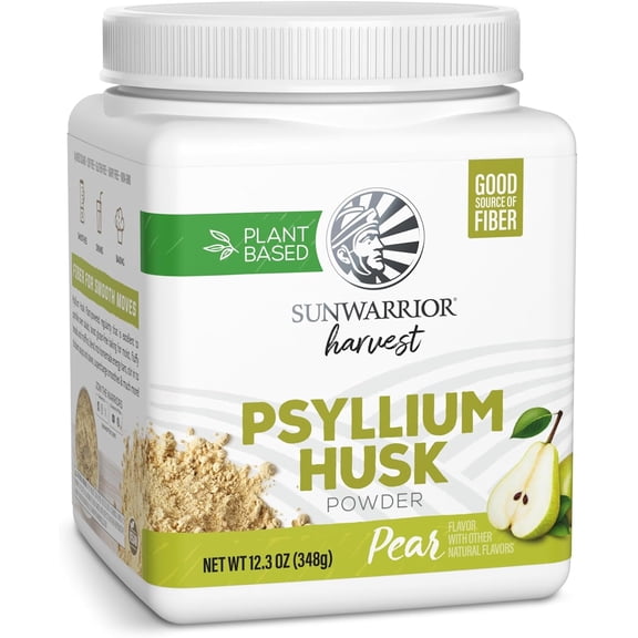 Sunwarrior Harvest Organic Psyllium Husk Powder Fiber Supplement for Digestive Health, 348.6g