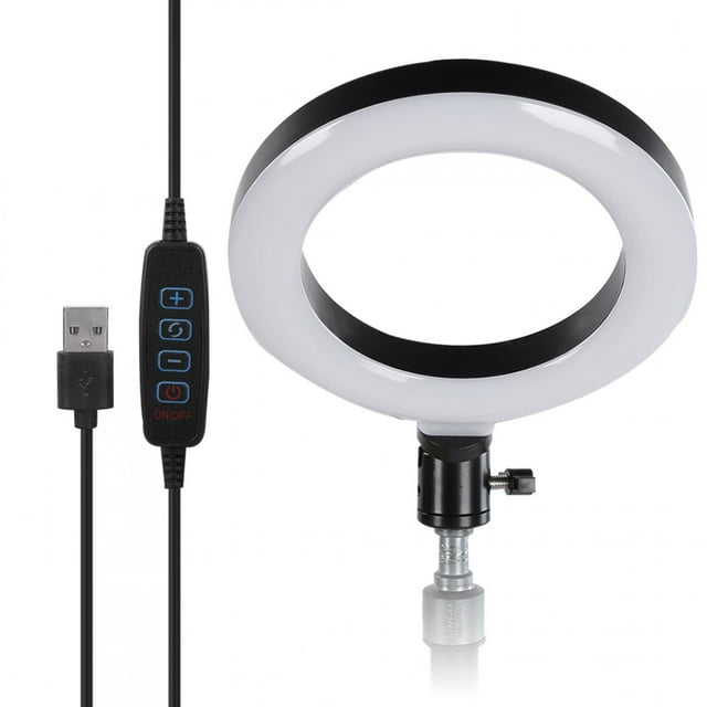 Anillo de luz LED, anillo de luz LED regulable de 6'' para estudio de video, cámara para selfies, teléfono, anillo de luz LED de larga duración