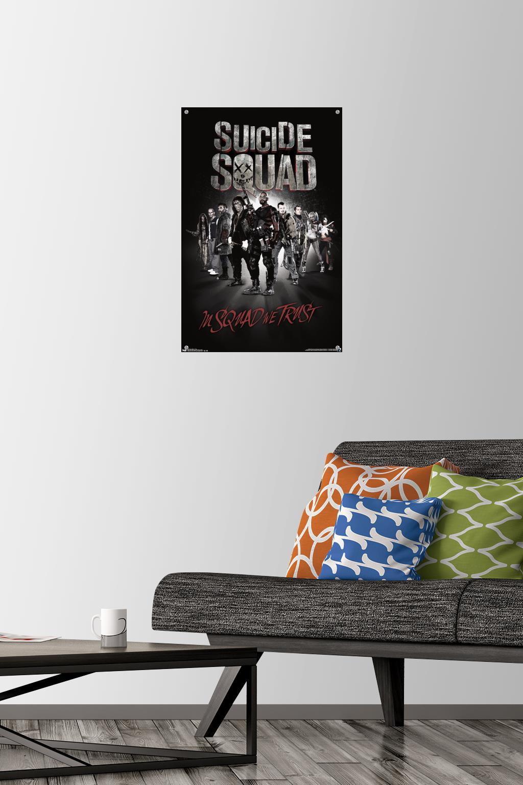 DC Comics Movie - Suicide Squad - Group Wall Poster with Push Pins, 14.725" x 22.375"
