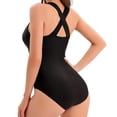 thumbnail image 4 of Traje de baño de una pieza para mujer, sexy, con escote en V profundo y espalda cruzada, 4 of 5
