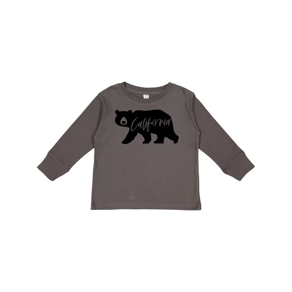 Inktastic California Black Bear Silhouette Boys or Girls Long Sleeve Toddler T-Shirt