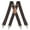 Coffee, variant on MOJOGO X Back Adjustable Suspenders for Men Elastic Braces Heavy Duty Work Suspenders with 4 Loop Black Free Size