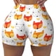 thumbnail image 2 of Balery Cute Fox with Heart Pantalones cortos de entrenamiento estampados para mujer, sin costuras, ajustados, para gimnasio, yoga, correr, deportes, ejercicio activo, fitness.-XX-Large, 2 of 8