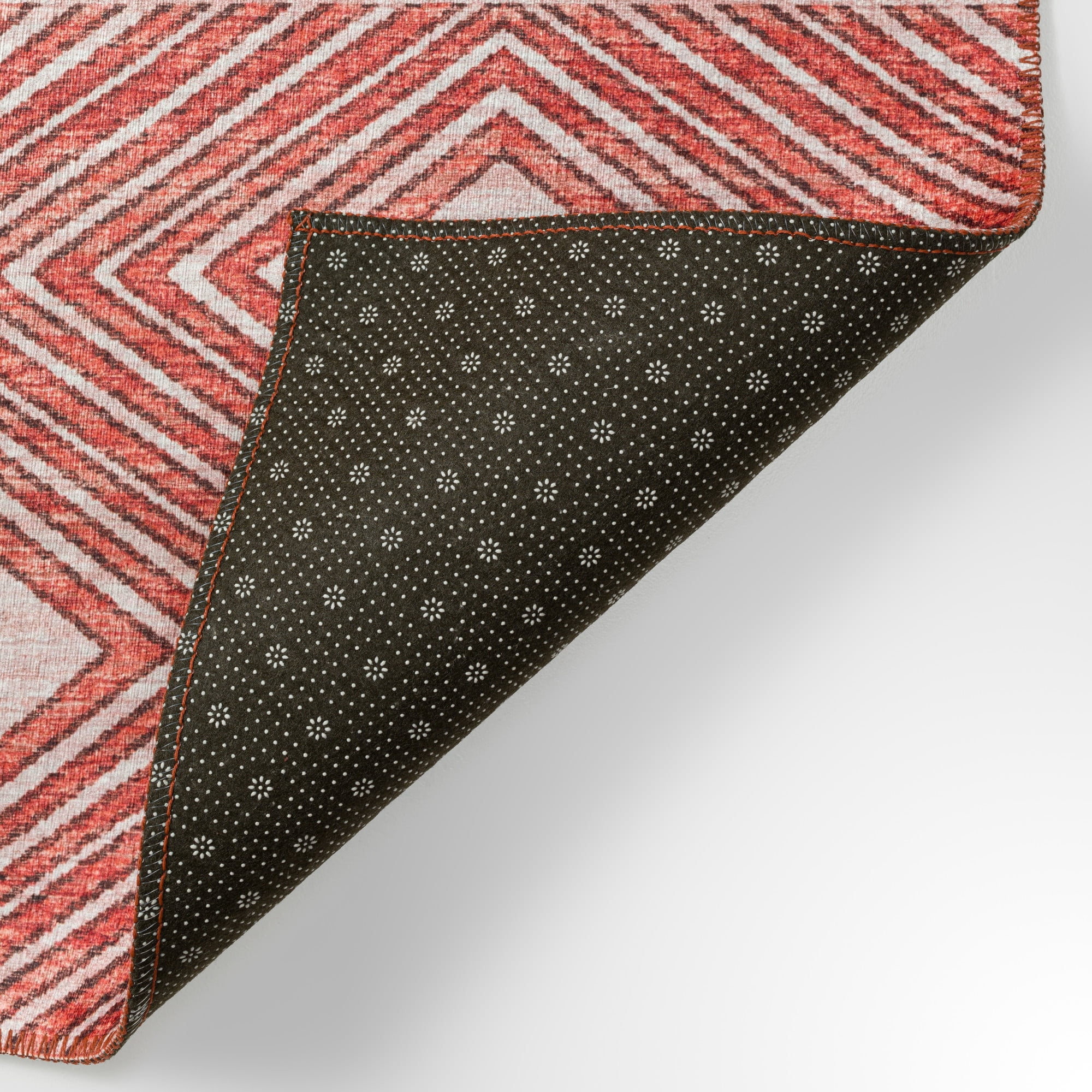 Yuma Indoor/Outdoor Red Transitional Southwest 5' x 7'6" Non-Skid Area Rug