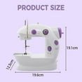thumbnail image 3 of Mini Electric Sewing Machine,Stitching Machine for Clothes,Portable Sewing Machine for Beginners Adult Kids,Electric Crafting Mending Trave,Dual-Speed Control for Small Spaces or Trips, 3 of 7