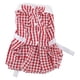 thumbnail image 5 of Vestido para Mascotas de Verano Lindo a Cuadros Bling Bling Rojo S, 5 of 12