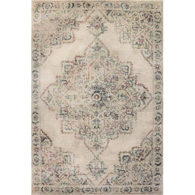 Dynamic Rugs BA467712110 3 ft. 11 in. x 5 ft. 7 in. Bali 7712 Rectangle Contemporary Area Rug - 110 Cream