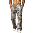 thumbnail image 3 of GrmtClth Men's Hunting Camo Baggy Track Pants Stretch Elastic Waist With Drawstring Multi Pocket Fashion Street Style Casual Bottoms Earthy Yellow 3XL, 3 of 8