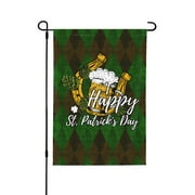 St. Patrick's Day Quadrilateral Pattern Day Garden Decor Flags, Double-Sided Garden Flags for Patio Terrace, 12.5"x18"
