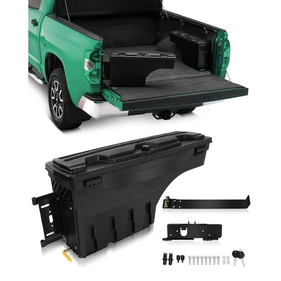 SCITOO Key Truck Bed Fit for Ford for F-150 1997-2014 Left Driver Side Truck Bed Storage Box