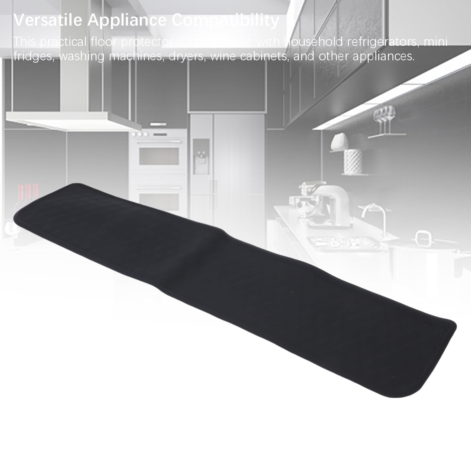 Refrigerator Spill Mat, Silicone Raised Edge Floor Protector Under Refrigerator Water Mat Leakproof  For Dryer