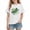 White, variant on HAiming Cotton St Patricks Day T-Shirts for Kids Shamrock Graphic Round Neck Casual Short Sleeve Tops