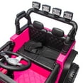 thumbnail image 5 of iYofe 24V Powered Ride on Cars for Toddlers, Ride on Truck for kids Boys Girls Gifts 2-5, Ride on Toys with Remote Control, Bluetooth, Music, LED Light, MP3 Player, 4 Wheel Suspension, Rose Pink, 5 of 9