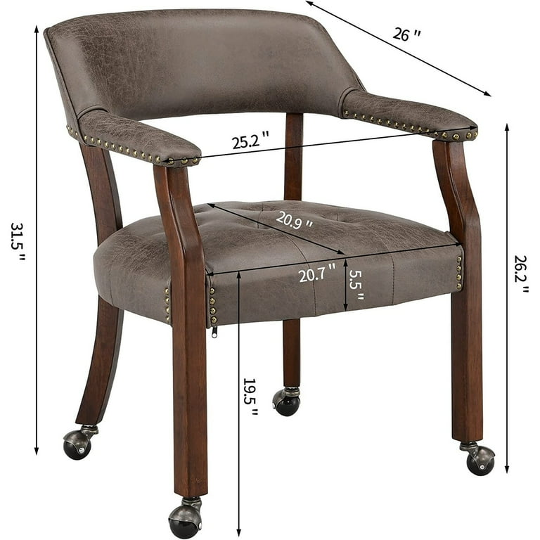 Kitchen chairs with rollers sale