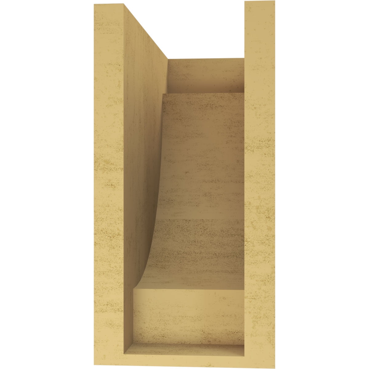 6"W x 12"D x 12"H Classic Alpine Rough Cedar Woodgrain TimberThane Corbel, Primed Tan