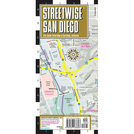 Michelin Streetwise Maps: Streetwise San Diego Map: Laminated City Center Map of San Diego, California (Best Surf Cities In California)
