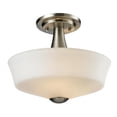 thumbnail image 1 of 2 Light Semi Flush Mount Brushed Nickel Steel  Glass, 1 of 1