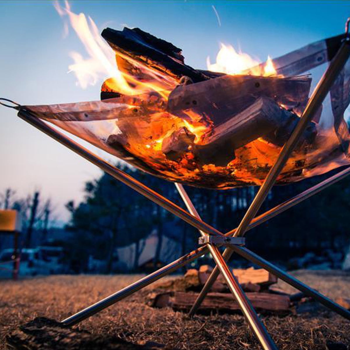 Collapsible Outdoor Fire Pit, Portable Foldable Mesh ...