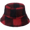 thumbnail image 5 of CoCopeaunts Black Bucket Hat for Women Outdoor Foldable Fisherman Hat for Men Lambs Wool Cute Girls Casual Winter Warm Basin Hat, 5 of 8
