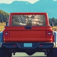 thumbnail image 4 of SEANATIVE Truck Back Window Graphic Decal Patriotic Decoration Vehicle Decals for Rear Window Universal Fit Pickup Car Accessories Suitable for Most Pickup Trucks, Deer American Flag, 4 of 7