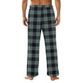thumbnail image 4 of Evdexr Wide Leg Pants Men Cotton Plaid Sleepwear Drawstring Flannel Chrismas Pajamas Lounge Plus Size Twill Lounge Fleece Pj Pants with Pockets Dark Gray XL, 4 of 5