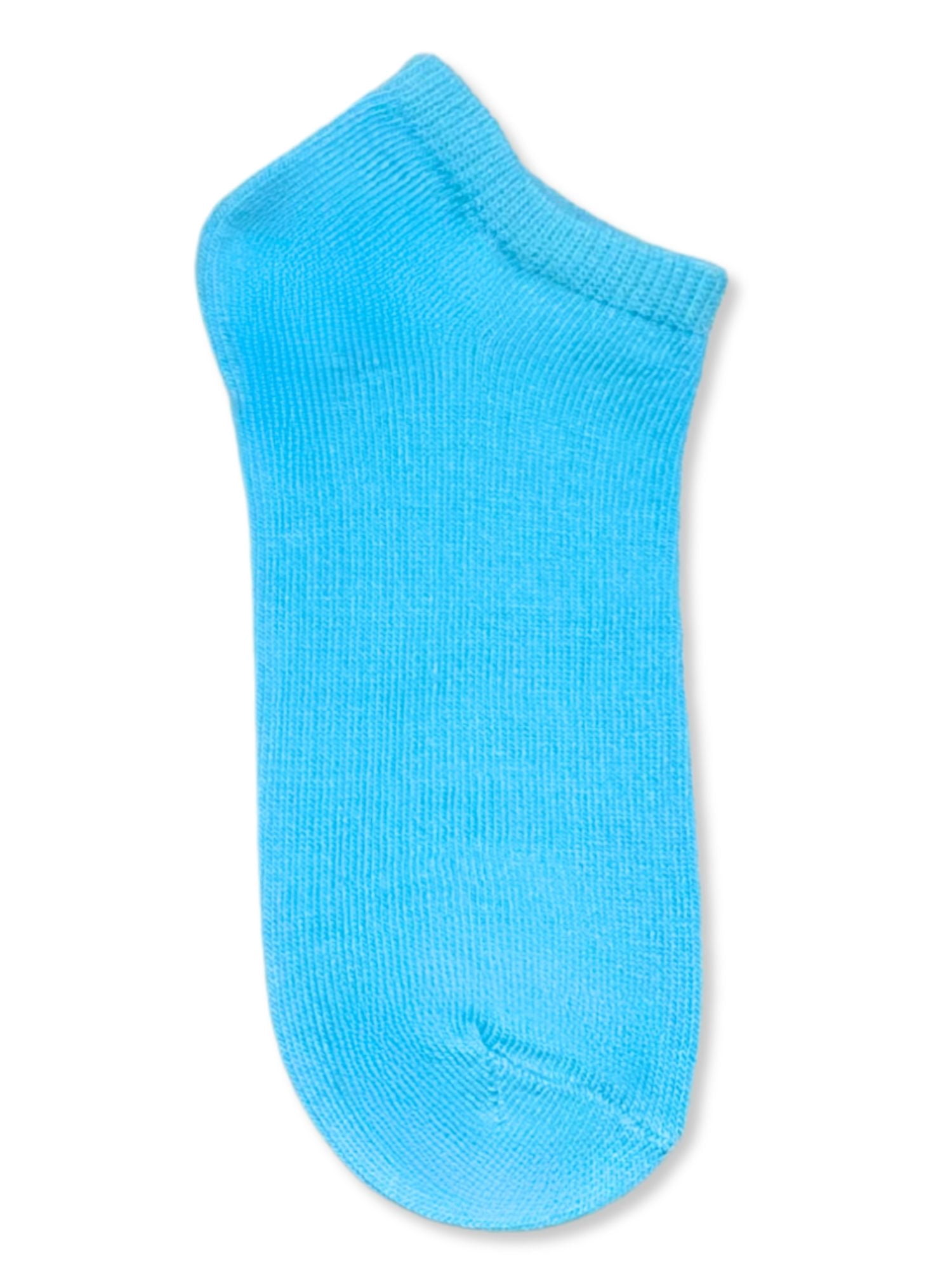 Wonder Nation Girls Rainbow Tie-Dye No-Show Socks, 10-Pack, Sizes S-L
