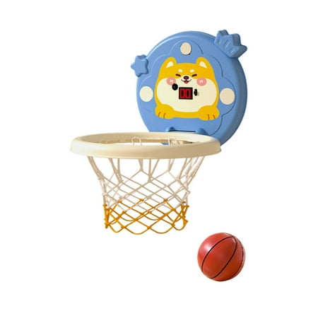 EazyTech Kids Electronic Basketball Hoop Set with Score Tracking & Voice Feedback Indoor Hanging Hoop Toy Adjustable Height Foldable Design with Quiet Ball Sports Toy Gift for Ages 3+