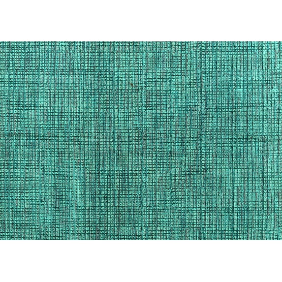 Ahgly Company Indoor Rectangle Abstract Turquoise Blue Modern Area Rugs, 7' x 9'