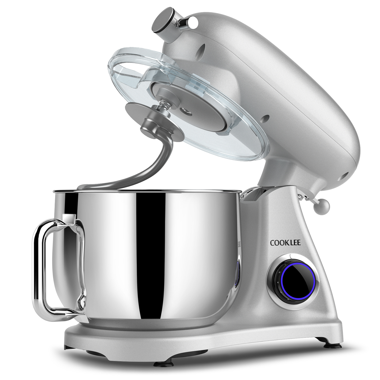 AllMetal COOKLEE Stand Mixer, 800W 8.5Qt. Kitchen Mixer 10+1 Speeds with DishwasherSafe Dough