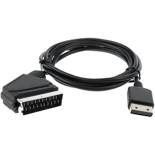 Game Console Broom Head Line Cable AV Cable compatible with PS3/PS2/PSOne PAL (Not for HDMI)