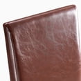 thumbnail image 3 of IULULU Set of 4 High-Back Dining Chair, PU Leather Elegant Design Home Kitchen Furniture, Solid Wood Legs, Brown, 3 of 8