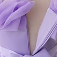 thumbnail image 7 of Ticikt Girls Dress Sloping Bridesmaid Wedding Princess Children's Bow Birthday Ball Party Show Evening,Color:Light Purple,Size:9-10 Years, 7 of 7