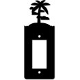 thumbnail image 1 of Rocker Switch Cover Plate Wall Plate with Screws Trees Clouds Faceplate Power Outlet Cover Single Gang Unbreakable Replacement Receptacle Decorative Wall Art Signs Black 2.8 x 7.2inch, 1 of 7