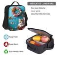 thumbnail image 5 of Disketp Whimsical Cats and Flowers Scene Large Capacity Backpack Lunch Bag Pencil Case Combination 3 Piece Set for Student, 5 of 7