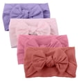 thumbnail image 2 of Splozh Bows for Newborn Baby Girls Cute Bows Girls Baby Toddler Turban Solid Headband Hair Band Bow 4PCS Accessories Headwear,E,One Size, 2 of 3
