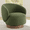 Green, variant on Spruce & Spring Upholstered Swivel Accent Chair with Curved Back Single, Green