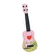 thumbnail image 3 of Ukelele de juguete para niños, guitarra de 4 cuerdas, instrumento musical educativo, juguete musical para niños. Rosa, 3 of 9