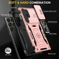 thumbnail image 4 of Allytechgroup Magnetic for Samsung Galaxy S25 Ultra Case with Screen Protection, Military Grade Shockproof Bumper Kickstand Sliding Camera Lens Protector Rugged Bumper for Women Men, Rosegold, 4 of 7